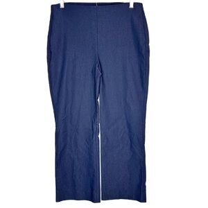 Chicos So Slimming Brigitte Straight-Leg Crop Navy Blue Stretch Pants 0 / US 4